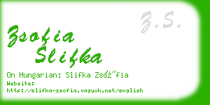 zsofia slifka business card